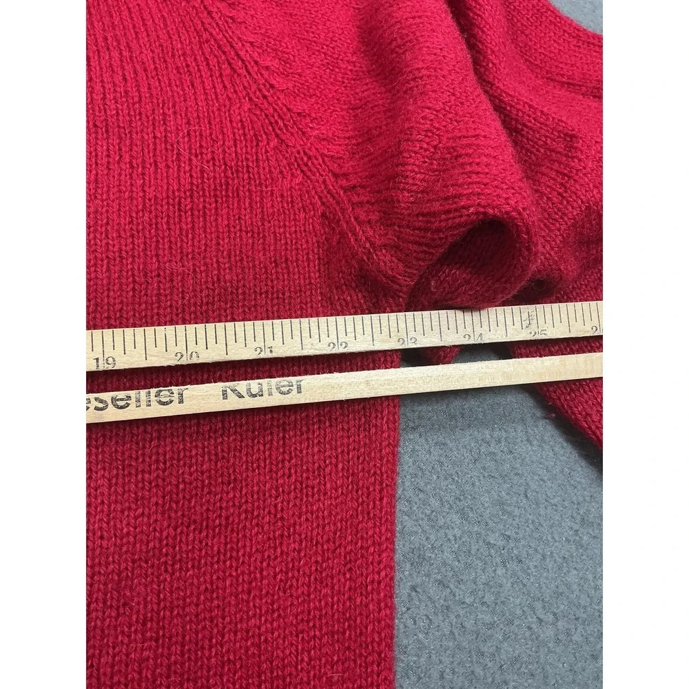 Jacobson's Sweater Mens Large Red 100% Wool Crewneck Knit‎ Pullover Hong Kong